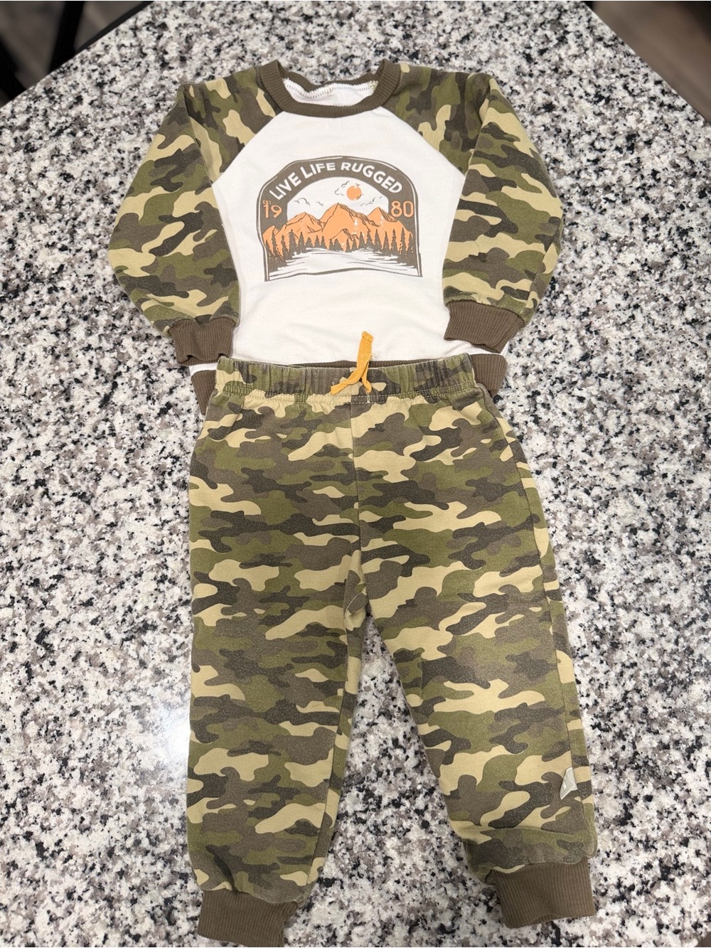 Camo Jogger Pants for Kids - Olive Green